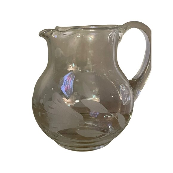 Vintage 1985 Action Industries Floral Lace Pitcher Hand-cut Turkish Crystal NEW - Picture 16 of 16